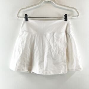 Abercrombie & Fitch YPB SculptLUX Faux Wrap Mini Skort Skirt White Medium